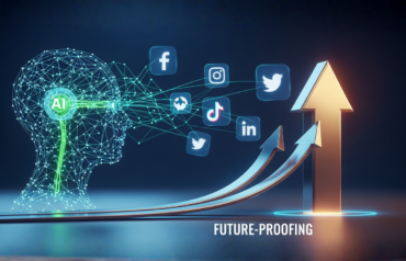 AI-driven social media strategy illustration