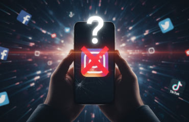 Instagram account suspended notification on smartphone screen