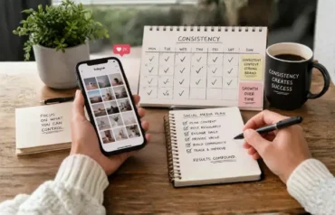 Social media consistency strategy for long-term social media growth and engagement